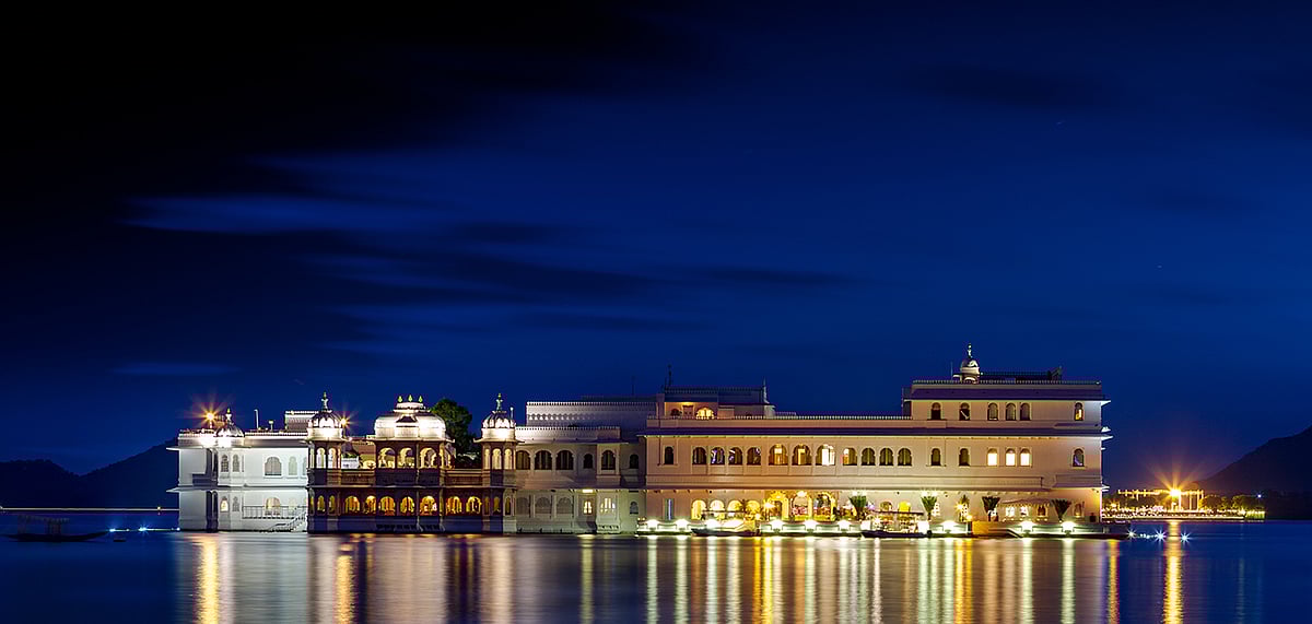 The popular Taj Lake Palace in Udaipur