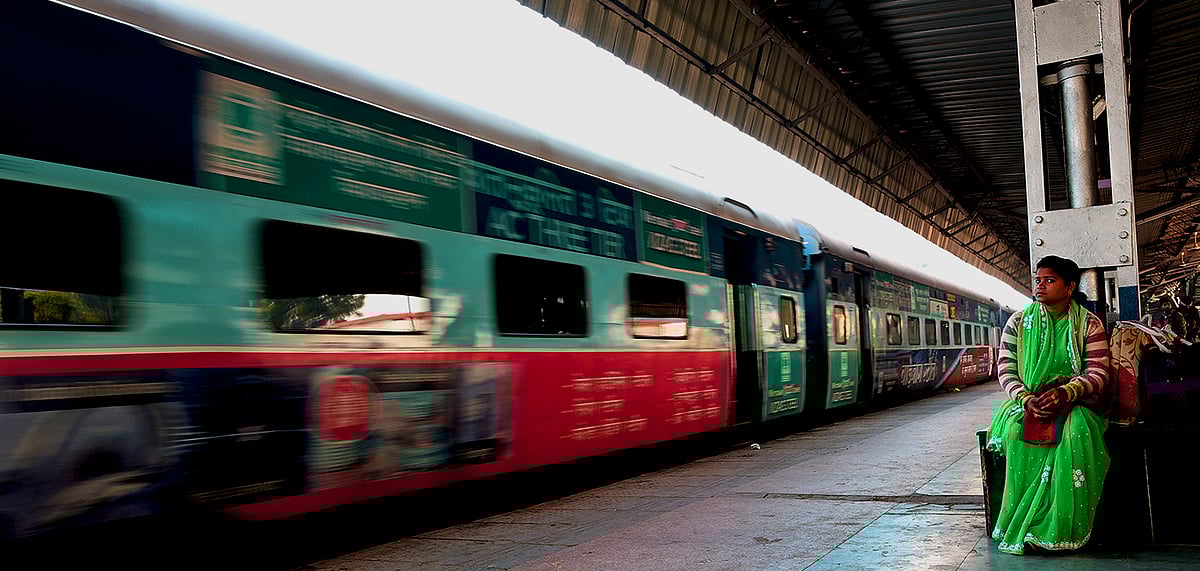 View of a railway station in India