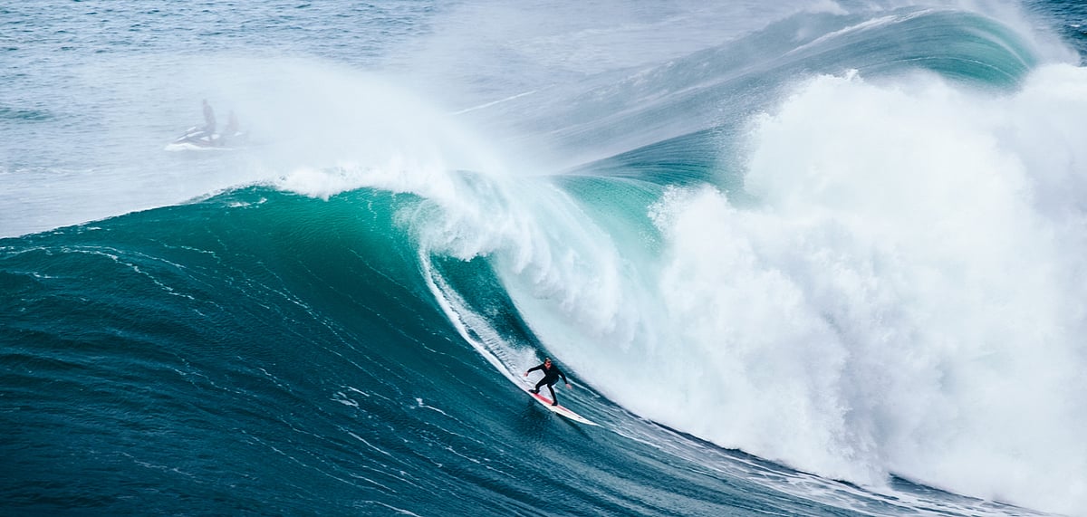 Nazare is known for huge waves produced due to a geological phenomenon 