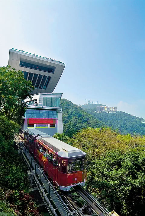 Take the Peak Tram to Victoria Peak