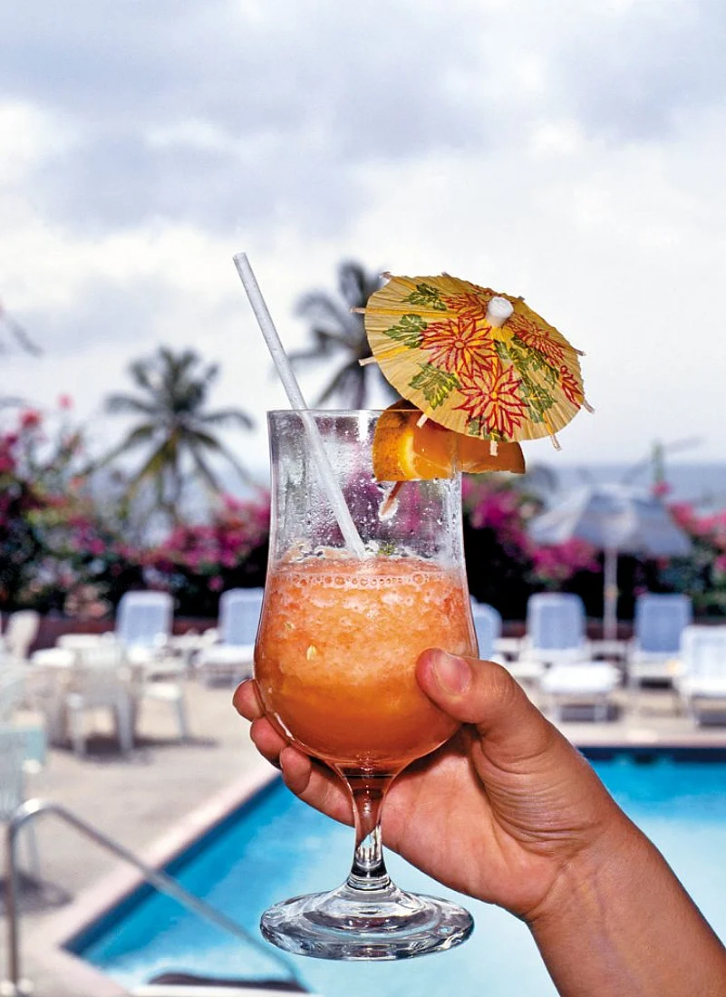 A rum cocktail