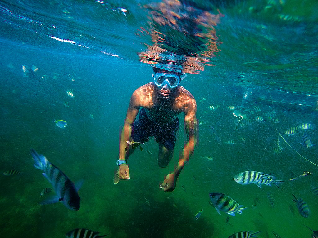Snorkelling in the depths of the sea