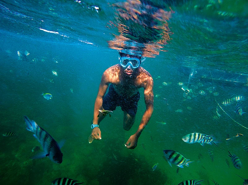 Snorkelling in the depths of the sea