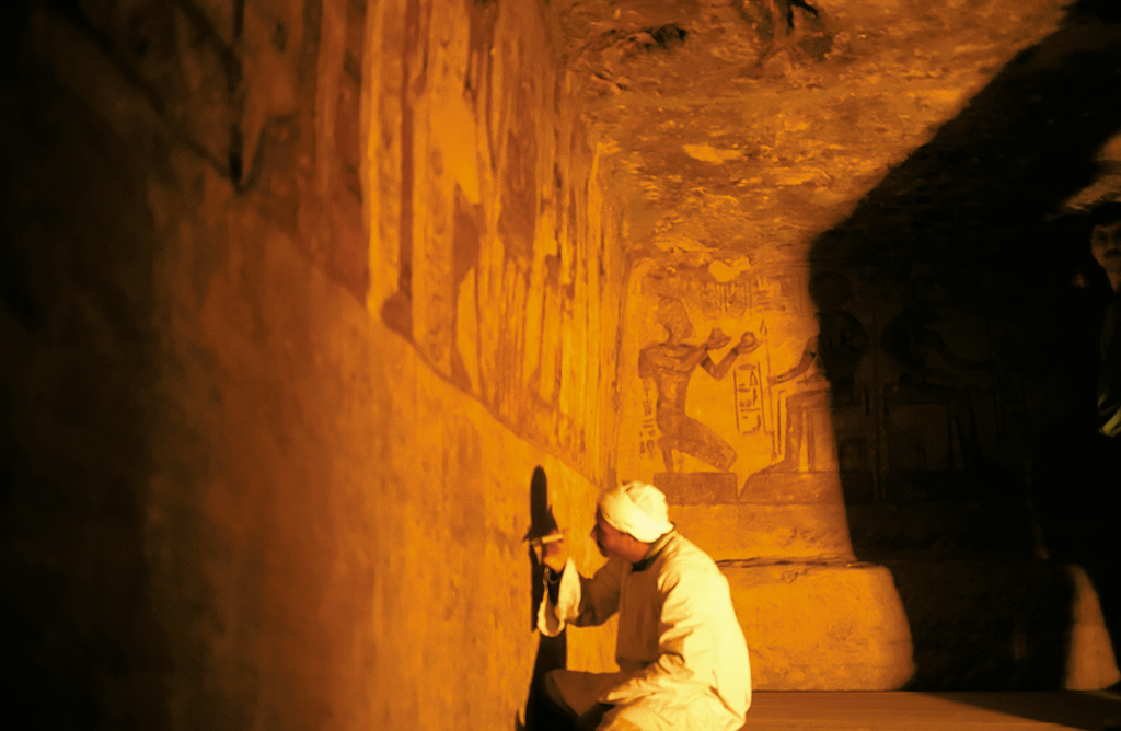 Intricate details on Egyptian monuments