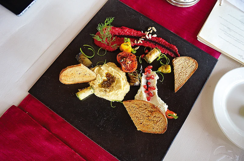 A mezze platter at Elevar