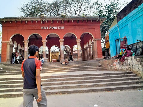 Lord Rama is believed to have drawn a line with his bow at this ghat