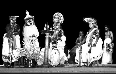 The first ever Kutiyattam performance outside Kerala- Madras (Chennai), 1962.