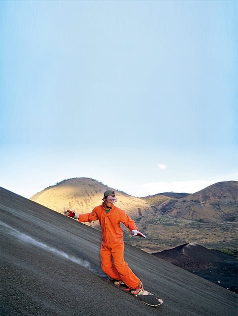 Volcano boarding is a fun sport