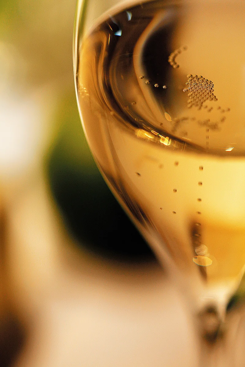 A glass of bubbly