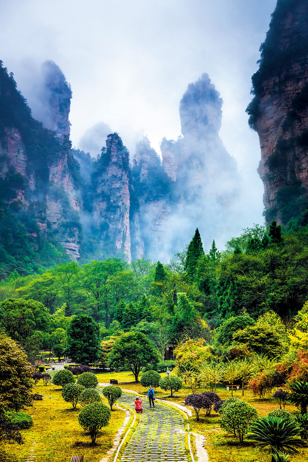 Zhangjiajie National Park is famous as Avatar Floating Mountains