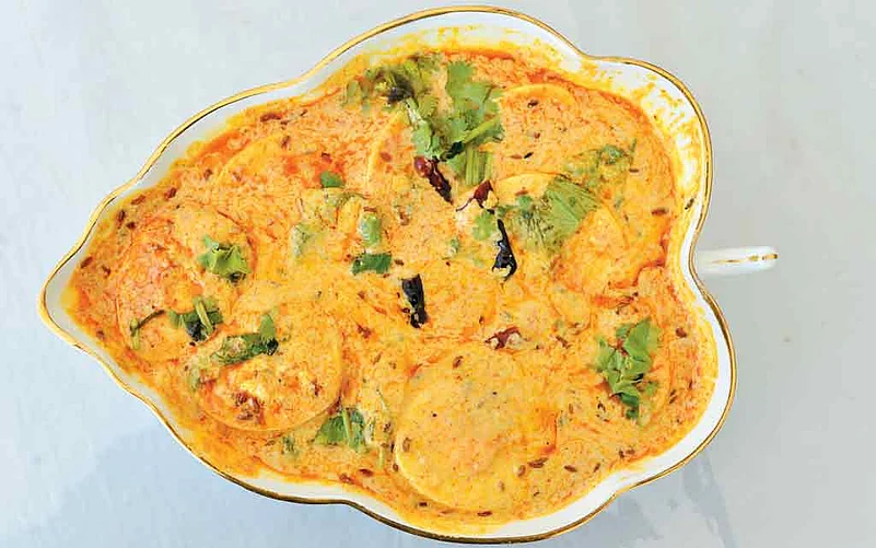 Kadhi is typically made with buttermilk, gram flour and sugar