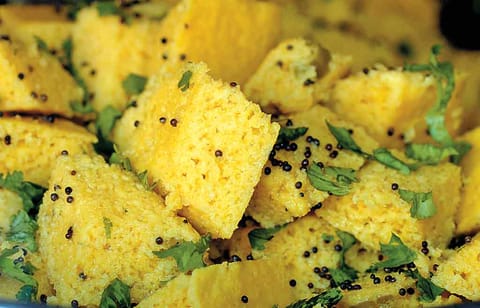 An assortment of Dhokla