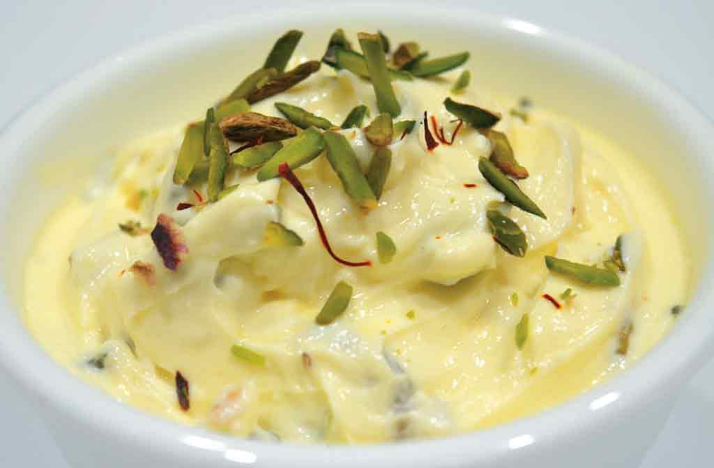 Shrikhand is made of hung curd and sugar