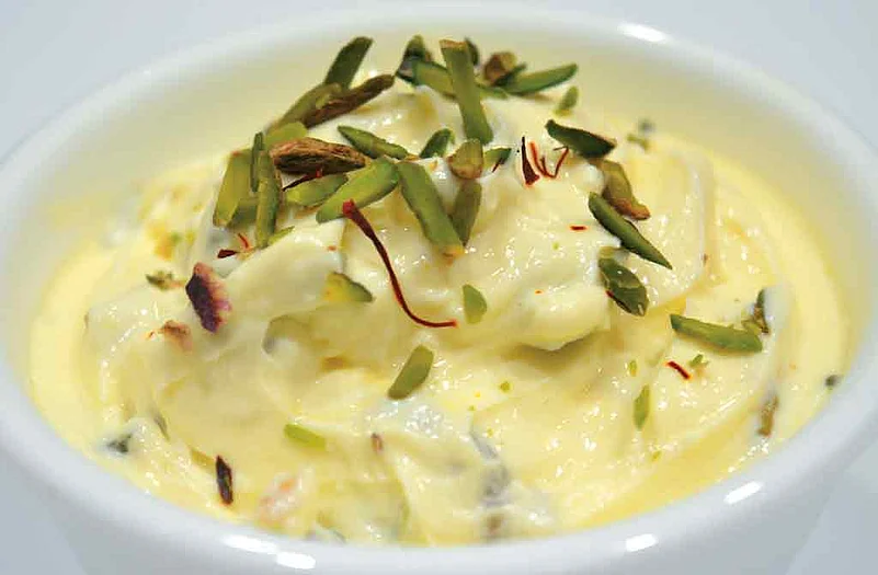 Shrikhand is made of hung curd and sugar