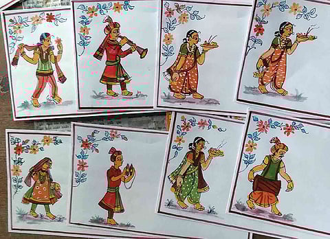 Finished Ganjifa cards