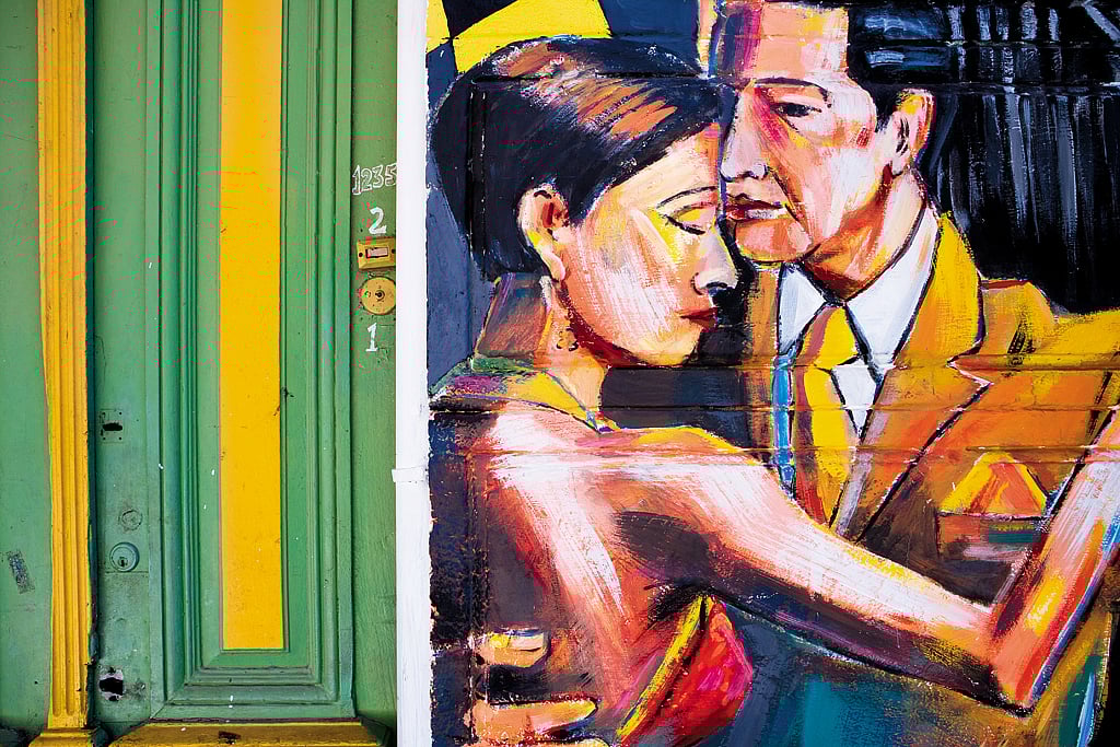 A tango painting in Buenos aires