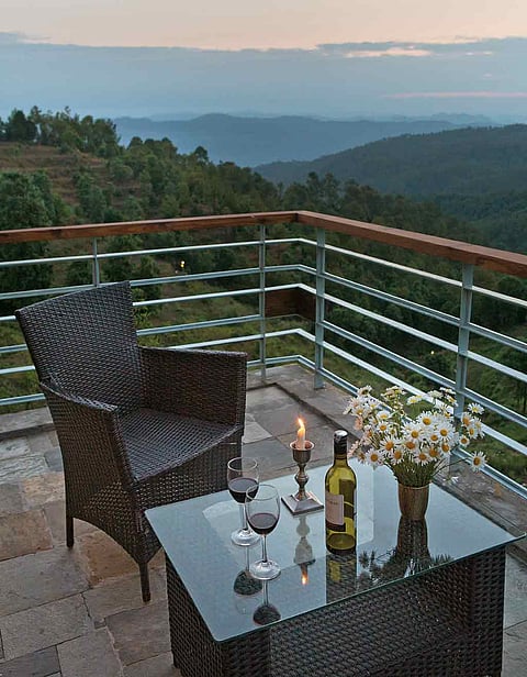 Balcony overlooking the hills