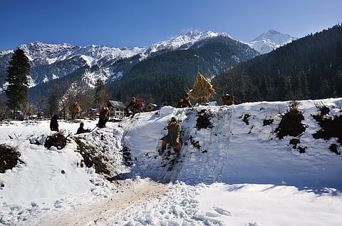 Kullan village turned into a winter wonderland