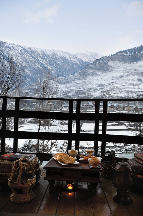 Enjoying a kahwa session with views