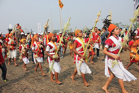 Procession at Jonbeel Fair