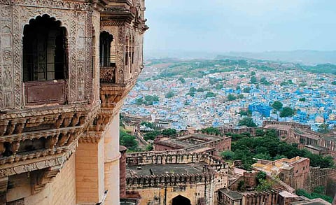The Mehrangarh Fort was constructed towards the end of the 15th century