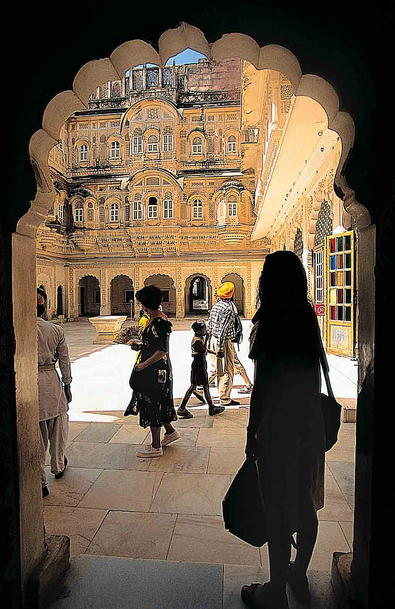 An inside view of Mehrangarh fort