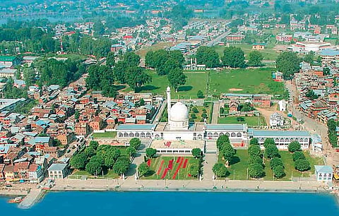 Hazratbal, the only domed mosque in Srinagar