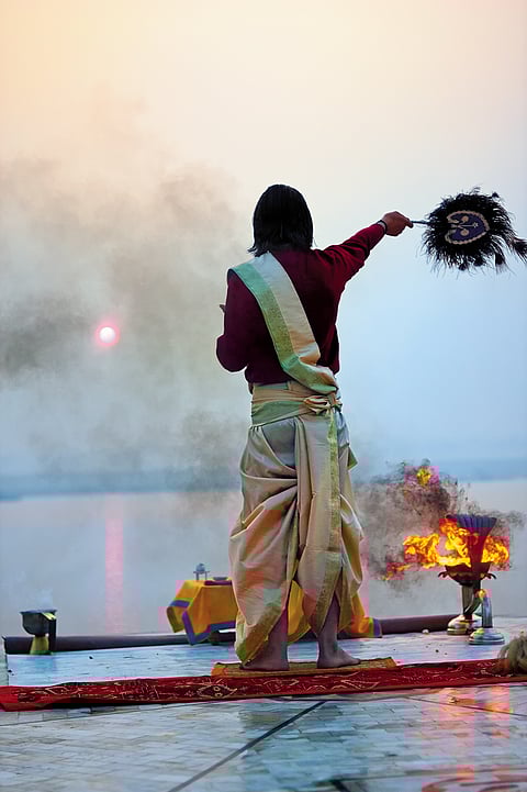 The morning Ganga aarti