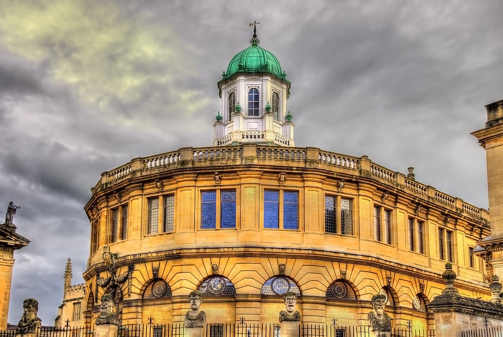 The hub of entertainment at Oxford University, the Sheldonian Theatre