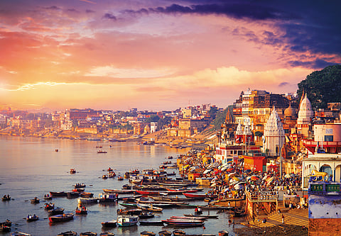 The picture postcard-like ghats of Varanasi