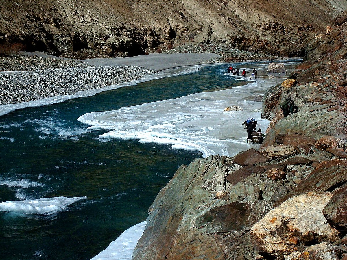 The Zanskar freezes off in winter
