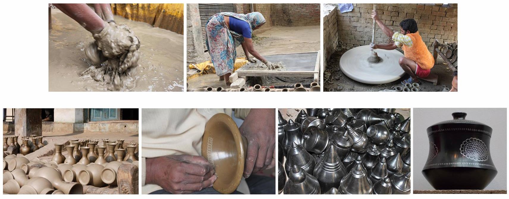 Black pottery in the making