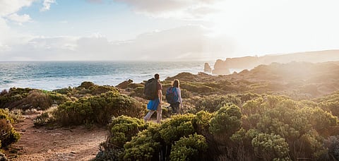 The 104-km walk passes by fantastic views of the coastline