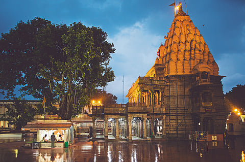 The Mahakaleshwar temple spans five storeys