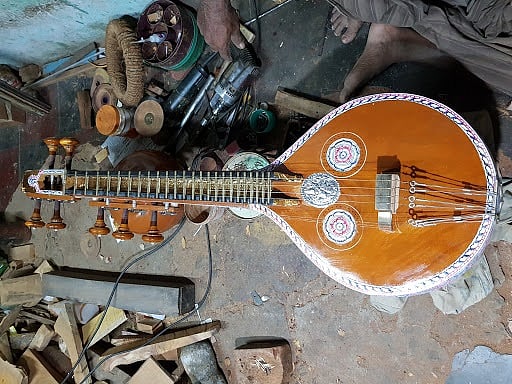 A Veena Being Carved