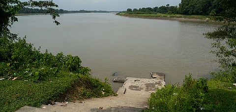 The ghat were people can take bath