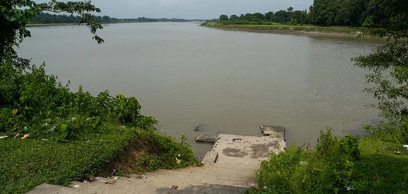 The ghat were people can take bath