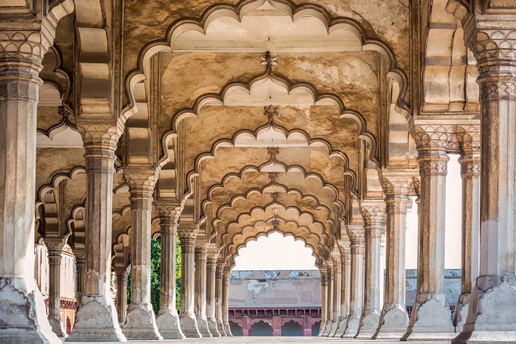 Inside Agra fort