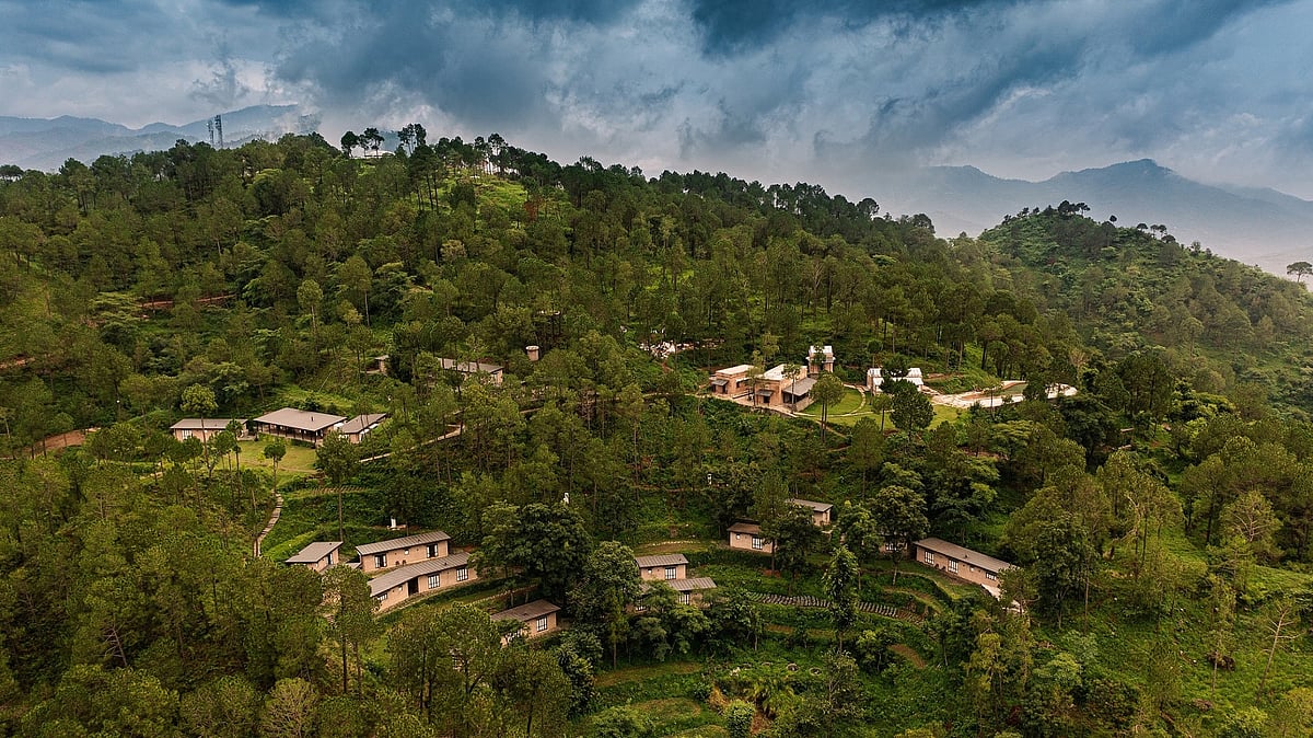 The villas at Amaya merge into the beautiful landscape of Kasauli 