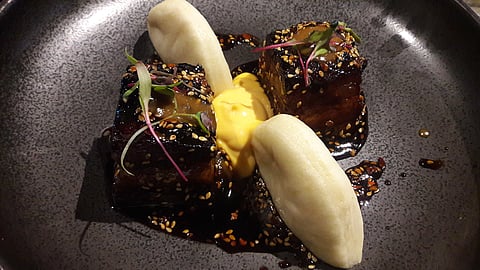 Slow braised sesame pork belly