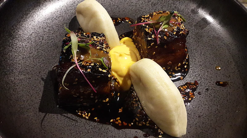 Slow braised sesame pork belly