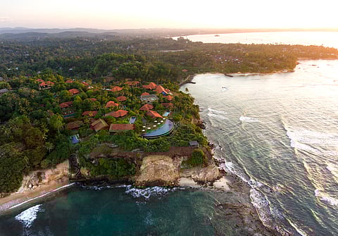 Aerial view of Cape Weligama