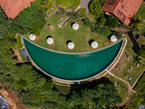 Moon shaped pool at Cape Weligama