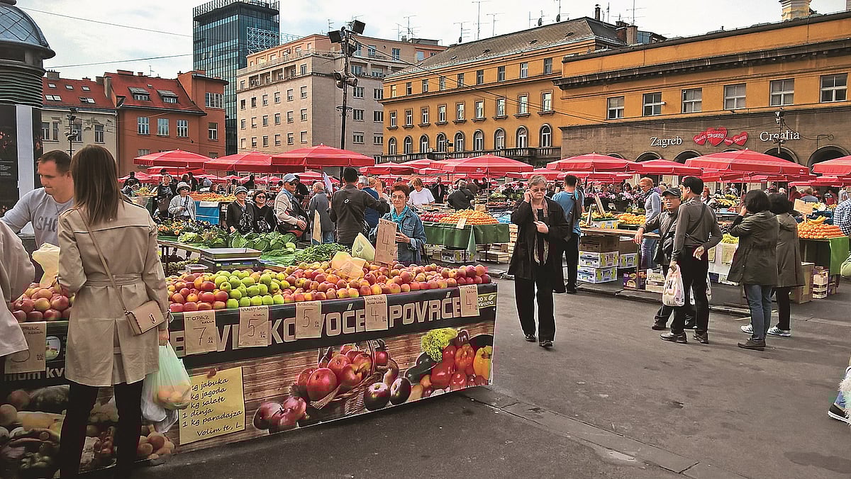 Dolac market in Zagreb