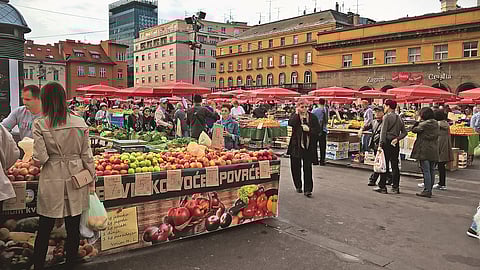 Dolac market in Zagreb