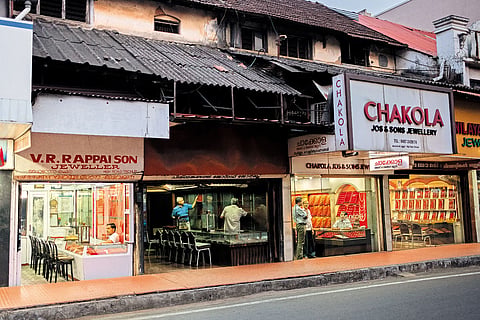 Jewellery shops can be found at most streets in Thrissur