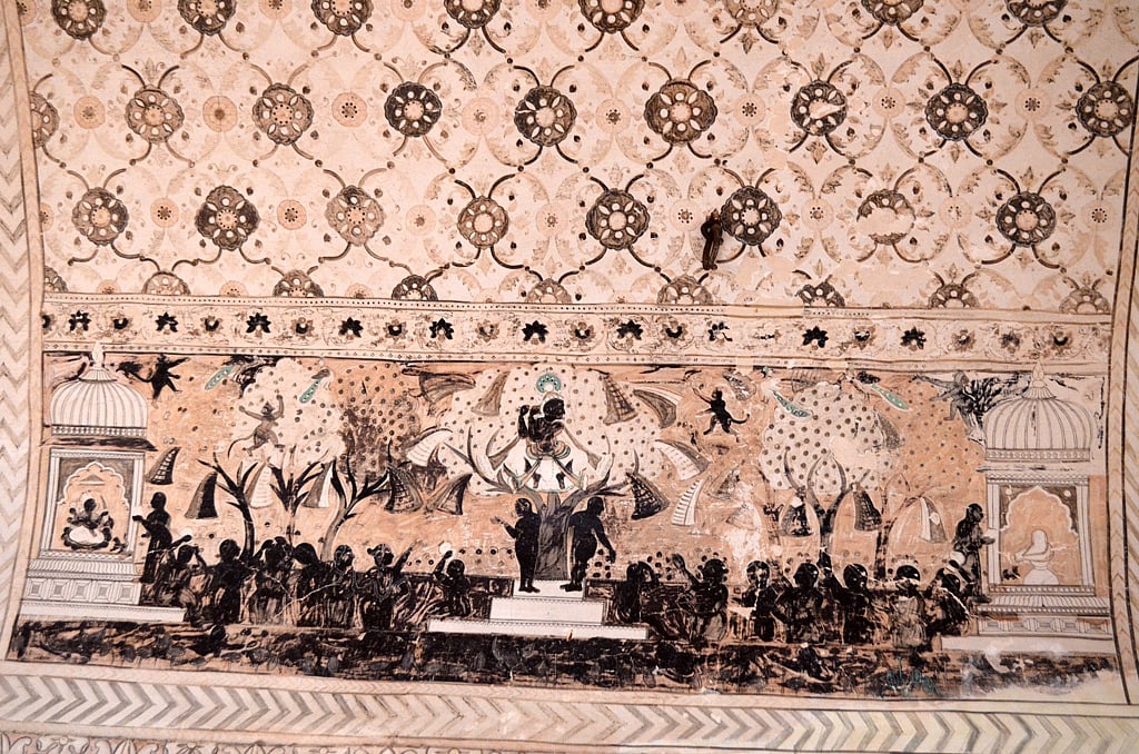 Painting depicting Indian traders