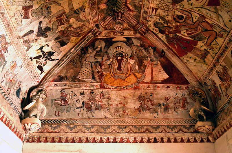 Dating back to the time period between the 17th and 19th centuries, the paintings embellish every inch of the ceilings
