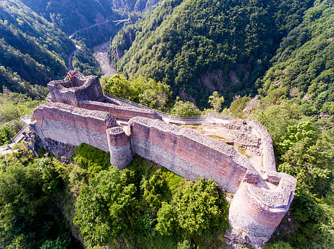If you want to visit the real home of Count Dracula, Vlad the Impaler, you'll have to climb 1480 stone steps up to Poenari Fortress.