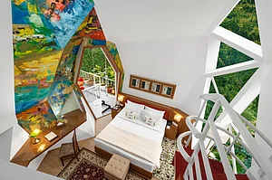 Tree of Life Eila Art Hotel, Manali : Art is integrated into spaces at the Tree of Life Eila Art Hotel, Manali